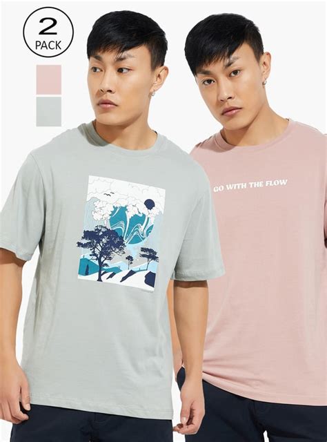 Buy URB_N Men Graphic Print T-shirt - Pack of 2 Online at just Rs. 499. ...
