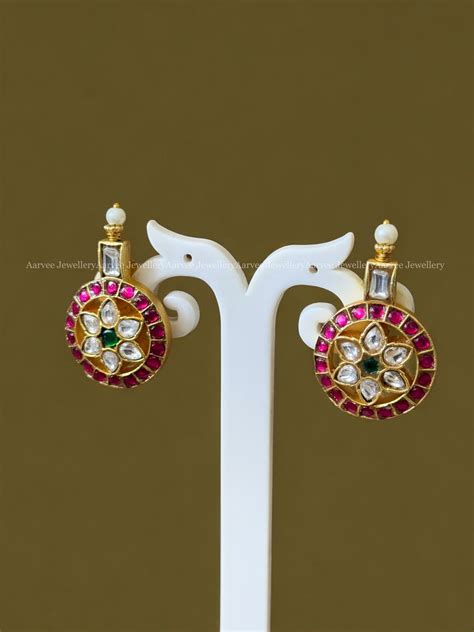 JADAU KUNDAN PINK STONE BOTTU MALA MID LENGTH NECKLACE SET – AARVEE ...