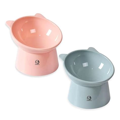 Foodie Puppies Elevated Cat Bowl Feeder Food Water Feeder Bowl for Cats ...