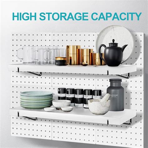 HJW Pegboard Shelves, 4 Pack Pegboard Shelf Brackets India | Ubuy