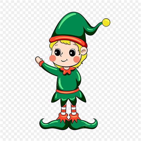 Cute Christmas Elf Clipart Transparent Background, Christmas Holiday ...