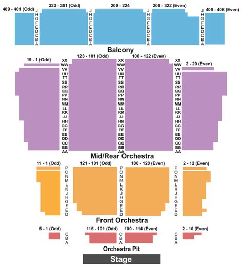 Warner Theater Seating Chart | Cabinets Matttroy