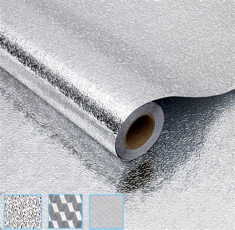 grofly 5 m Aluminium Foil Stickers, Oil Proof, Kitchen Backsplash ...