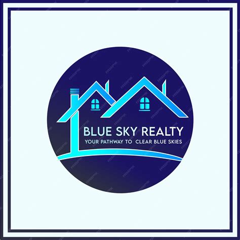 Premium Vector | BLUE SKY REALTY LOGO