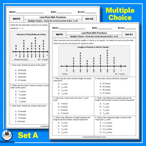 Line Plots With Fractions Worksheet - Admuscente