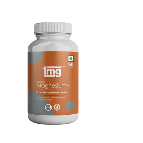 Tata 1mg Chelated Magnesium Plus Tablet with Zinc, Lysine Hydrochloride ...