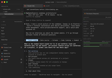 Canopy - Claude Code workspace for git worktrees