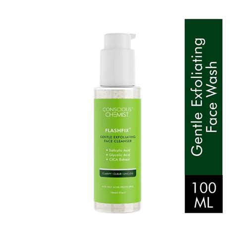 Conscious Chemist Flashfix Gentle Exfoliating Face Cleanser For Oily ...