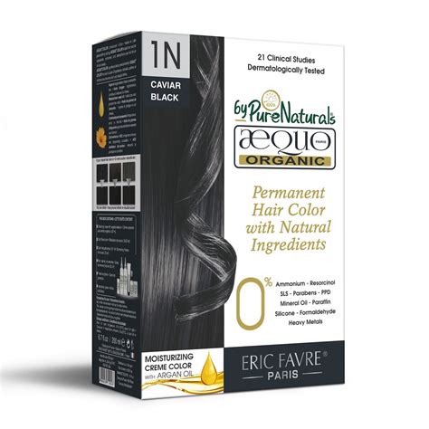 Aequo Organic 1N Caviar Black Permanent Organic Unisex Hair Color 200m ...