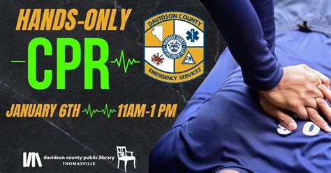 Hands Only CPR, Thomasville Public Library, January 6 2024 | AllEvents.in