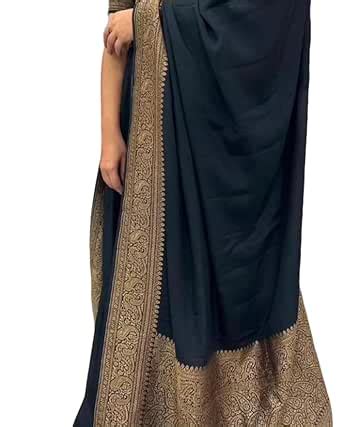 Buy Exclusive Banarasi Warm Silk Saree with Intricate Embroidery, 5.5m ...