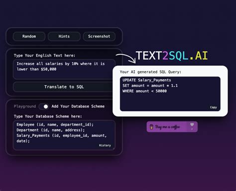 Image result for Text to SQL Ai Free without API