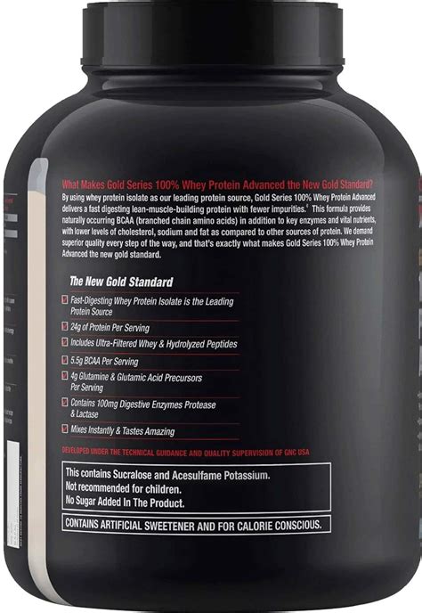 Buy GNC AMP GOLD SERIES 100% WHEY PROTEIN ADVANCED- 4.4 LBS 2 KG ...