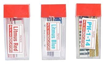 Litmus Paper Blue & Red, P.H. Indicator Paper contains 100 Strips for ...