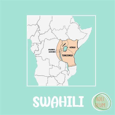Swahili Language Map