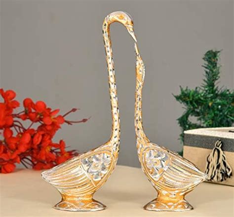 Buy Webelkart Pair of Kissing Duck, Swan Showpiece for Home Decor - 29 ...