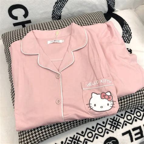 Sanrio Kuromi Hello Kitty My Melody Cinnamoroll Pajamas T-Shirt Pajamas ...