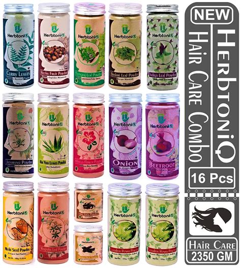 HerbtoniQ 100% Natural Curry Reetha Bhringraj Brahmi Indigo Jatamansi ...