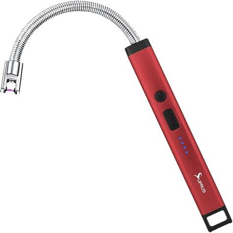 Suprus Rechargeable Candle Lighter Electric Arc Triple Safety Long ...