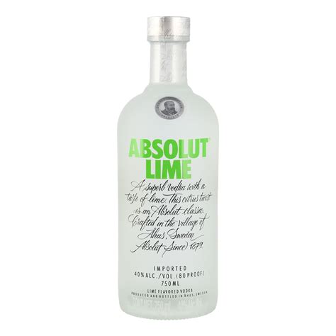 Vodka Absolut Lime 750ml - Bodegas Alianza