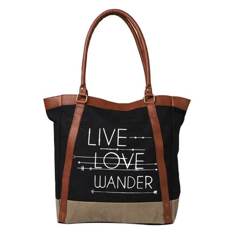 Buy Large Canvas Handbag For Women | Tote Handbag | Black