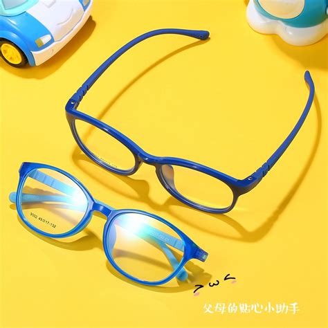 硅胶儿童眼镜架 蓝光平光镜定制 9-11岁tr90硅胶儿童架厂家9017-阿里巴巴