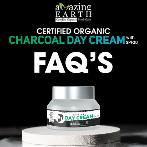 AMAzing EARTH Charcoal Day Cream for Men - Certified Organic Day Cream ...