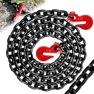 G80 Transport Binder Chain,16FT 3/8" Trailer Safety Chains with Clevis ...