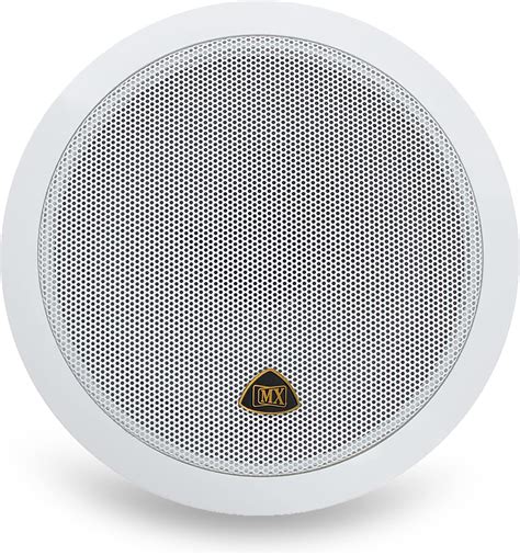 MX 6.5 Inch Weatherproof Full Range Ceiling Speaker System ABS Grille ...