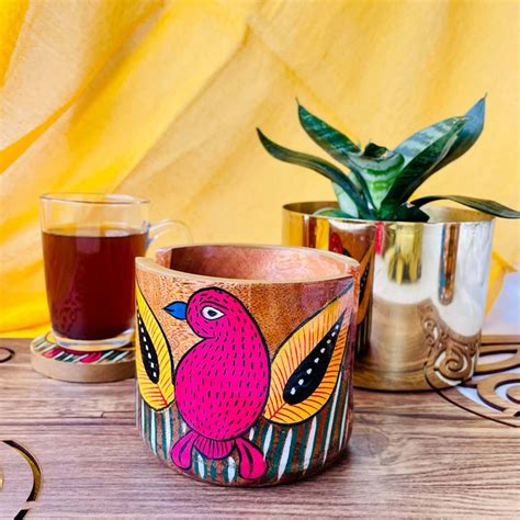 Pihu - Round Wooden Coaster | Set of 2 without Holder – Alokya