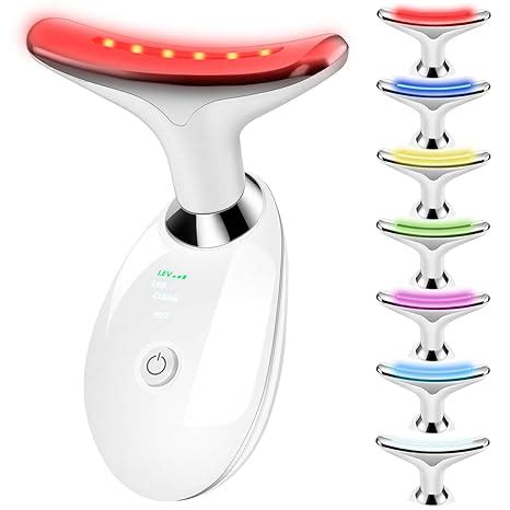 VGY 7 Colors Face Massager Tool with Heat, Red-Light-Therapy Facial ...