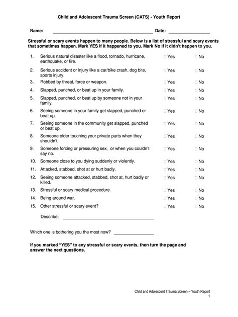 Child and Adolescent Trauma Screen CATS - Fill Out, Sign & Share Online ...