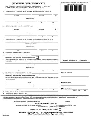 JUDGEMENT LIEN CERTIFICATE - Division Of Corporations - Form Sunbiz ...