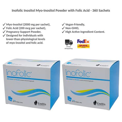 Inofolic Inositol Powder with Folic Acid - 120 India | Ubuy
