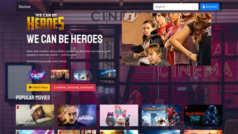 Image result for HTML Code for Movie Website