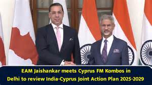 EAM Jaishankar meets Cyprus FM Kombos in Delhi to review India-Cyprus ...