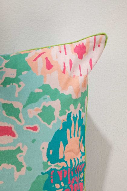 Buy Rorschach Herringbone Cotton Emerald Green Cushion Cover Online ...