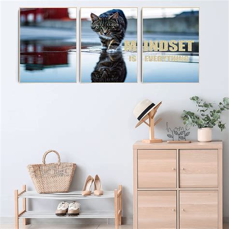 Buy HLIWEGNS Office Wall Decor Framed, Inspirational Canvas Wall Art ...