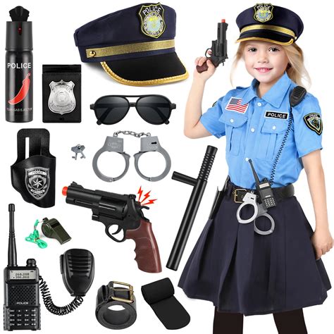 Loscola Police Officer Costume for Kids, Girls Police Costume for Kids ...
