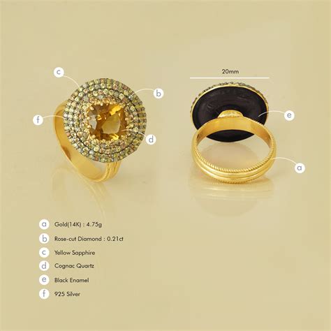 Felix Gold Diamond And Yellow Sapphire Statement Ring – MOI - Boutique ...