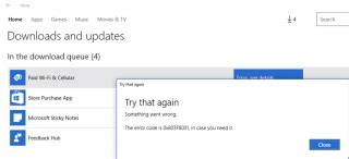 Error Code 0X803f8001 的图像结果