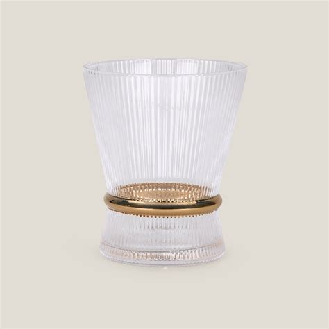 Buy Grandeur Gilded Gold Whiskey Glass Set of 4 Online – Address Home