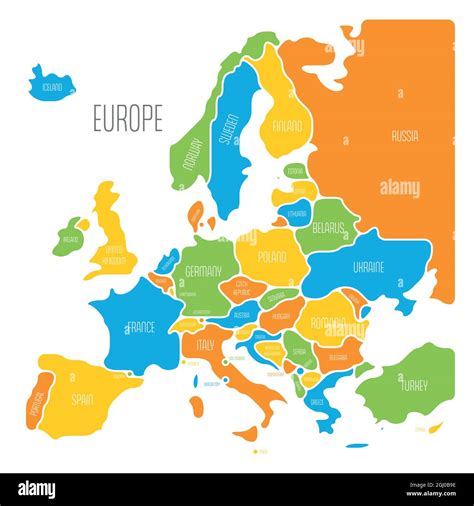 Europe Map With Country Names