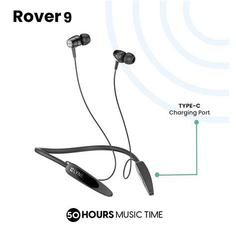 LYNE Rover 9 50 Hours Music Time Bluetooth Neckband with 40 MS Low Lat ...