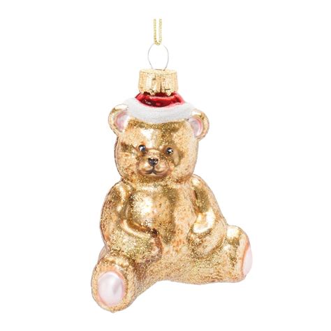 12ct. Gold Glass Teddy Bear Ornaments | Michaels