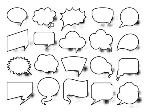 Premium Vector | Speech bubble pop art set comic text frames with black ...