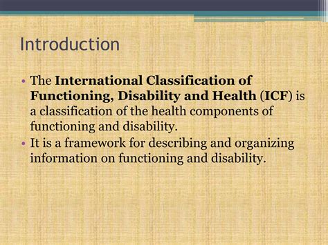 Image result for International Classification of Functioning and Disability Goals Structure