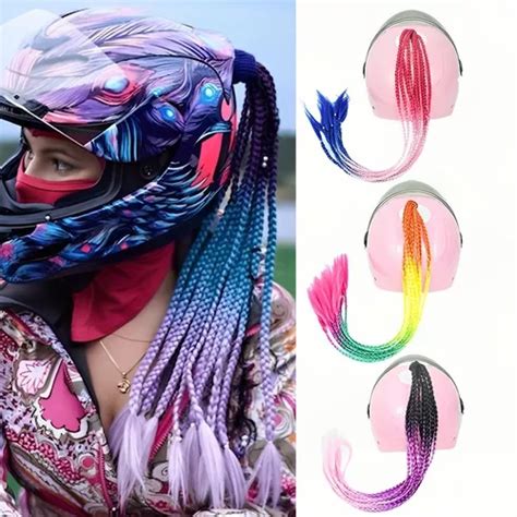 Casco moto on sale con trenzas