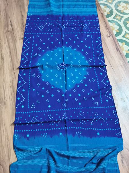 Blue Bandhani Merino Wool Bomber Jacket - SSEthnics