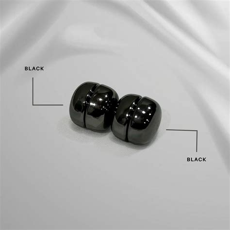 Super Strong Magnet Hijab Pins- Chrome Finish (Set of 2) - Black ...